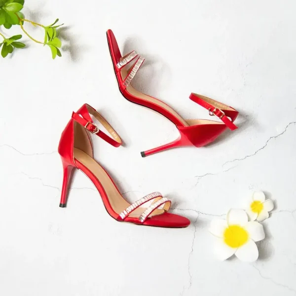 Red High Heels Pointed Toe